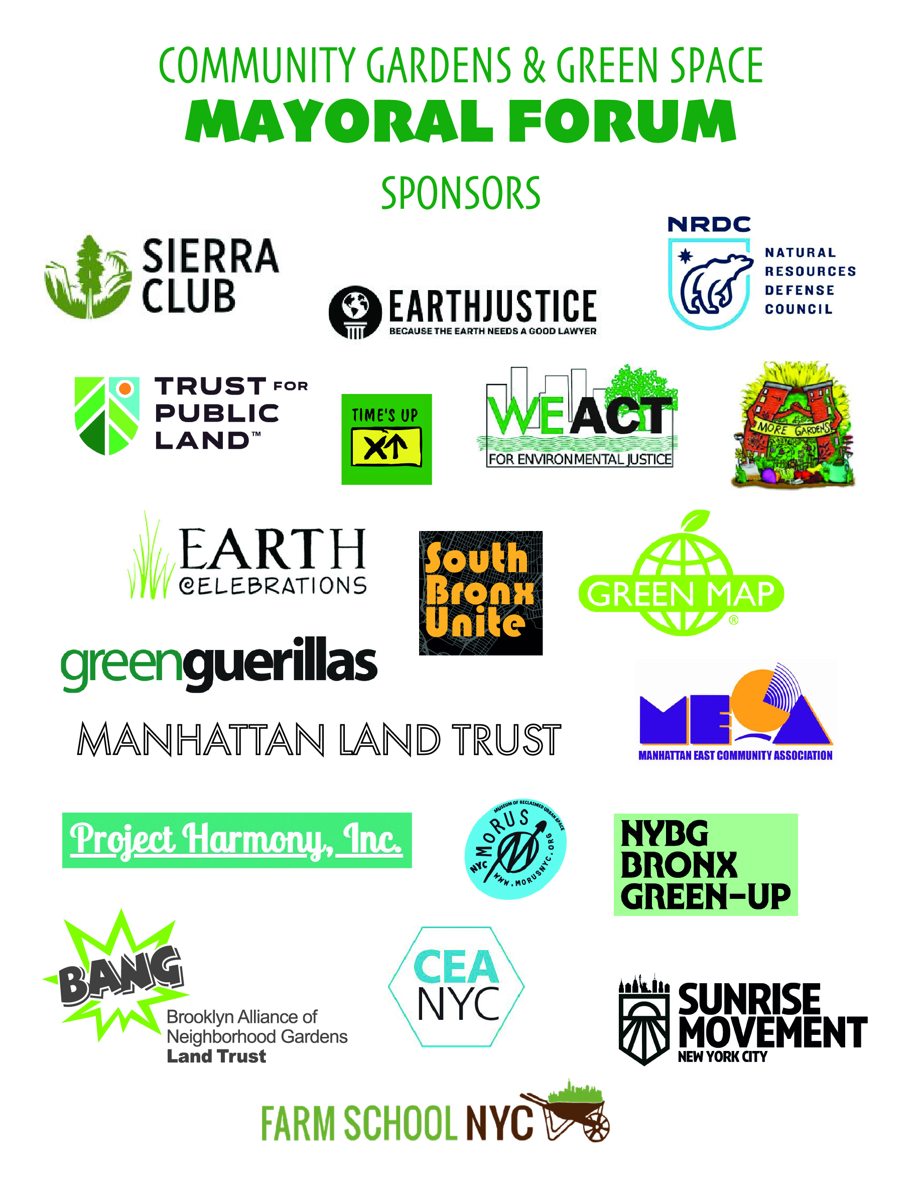 LUNGS Mayoral Forum Sponsors